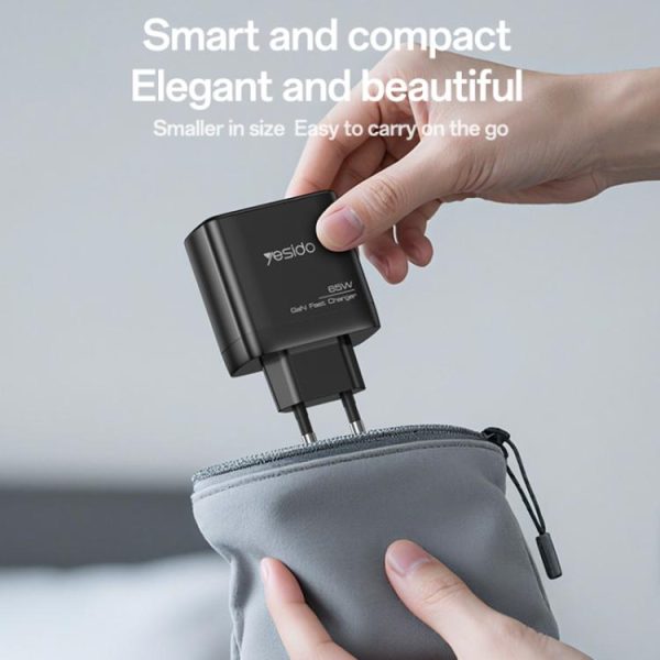 EDA008505201A_9.jpg Yesido YC144C 65W Three-port Fast Charger with 1m Type-C Cable, YC144C