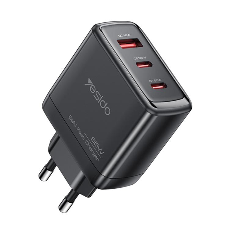 Yesido YC144 65W Three-port Fast Charger, YC144 1 Yesido YC144 65W Three-port Fast Charger, YC144