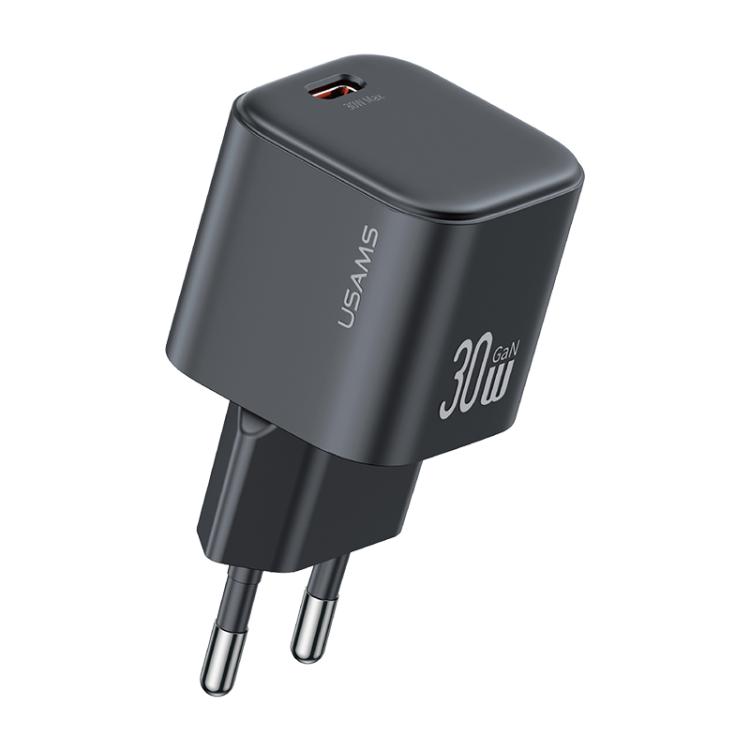 USAMS CC262 30W GaN USB-C / Type-C Port Mini Fast Charger, EU Plug 1 USAMS CC262 30W GaN USB-C / Type-C Port Mini Fast Charger, EU Plug