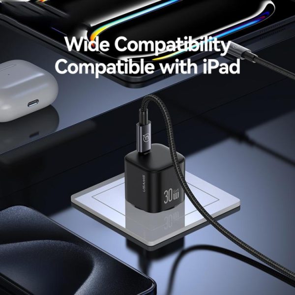 EDA0085272_B7.jpg USAMS CC262 30W GaN USB-C / Type-C Port Mini Fast Charger, EU Plug