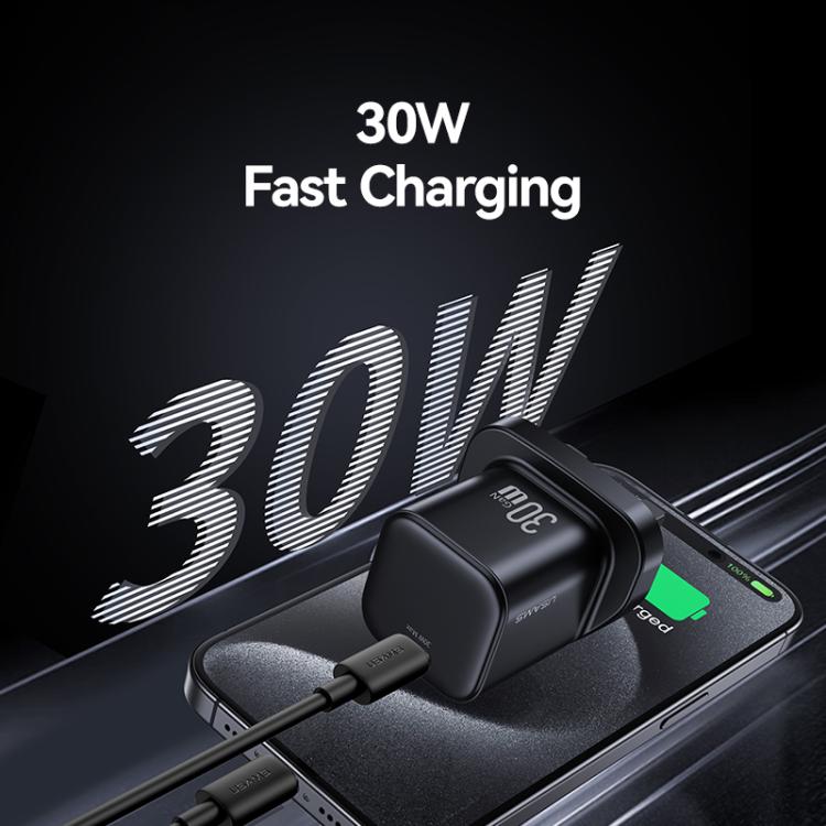 USAMS CC276 30W GaN USB-C / Type-C Port Mini Fast Charger, UK Plug 3 USAMS CC276 30W GaN USB-C / Type-C Port Mini Fast Charger, UK Plug - Image 3
