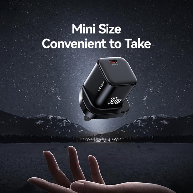 USAMS CC276 30W GaN USB-C / Type-C Port Mini Fast Charger, UK Plug 5 USAMS CC276 30W GaN USB-C / Type-C Port Mini Fast Charger, UK Plug - Image 5