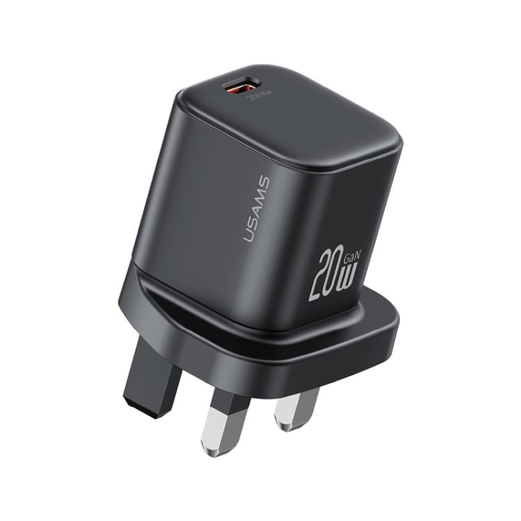 USAMS CC274 20W GaN USB-C / Type-C Port Mini Fast Charger, UK Plug 1 USAMS CC274 20W GaN USB-C / Type-C Port Mini Fast Charger, UK Plug