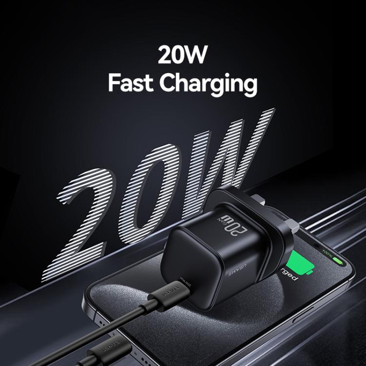 USAMS CC274 20W GaN USB-C / Type-C Port Mini Fast Charger, UK Plug 3 USAMS CC274 20W GaN USB-C / Type-C Port Mini Fast Charger, UK Plug - Image 3