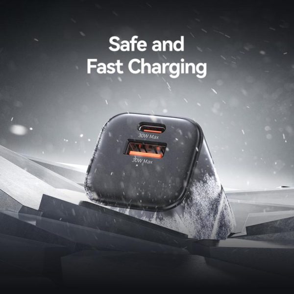 EDA0085296_B6.jpg USAMS CC277 30W GaN USB-C / Type-C and USB Dual-port Mini Fast Charger, UK Plug
