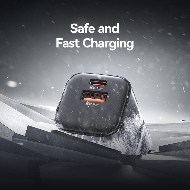 USAMS CC277 30W GaN USB-C / Type-C and USB Dual-port Mini Fast Charger, UK Plug 7 USAMS CC277 30W GaN USB-C / Type-C and USB Dual-port Mini Fast Charger, UK Plug - Image 7