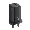 EDA008531001A_1.jpg USAMS CC279 67W GaN USB and Dual Type-C Three-Port Fast Charger, UK Plug
