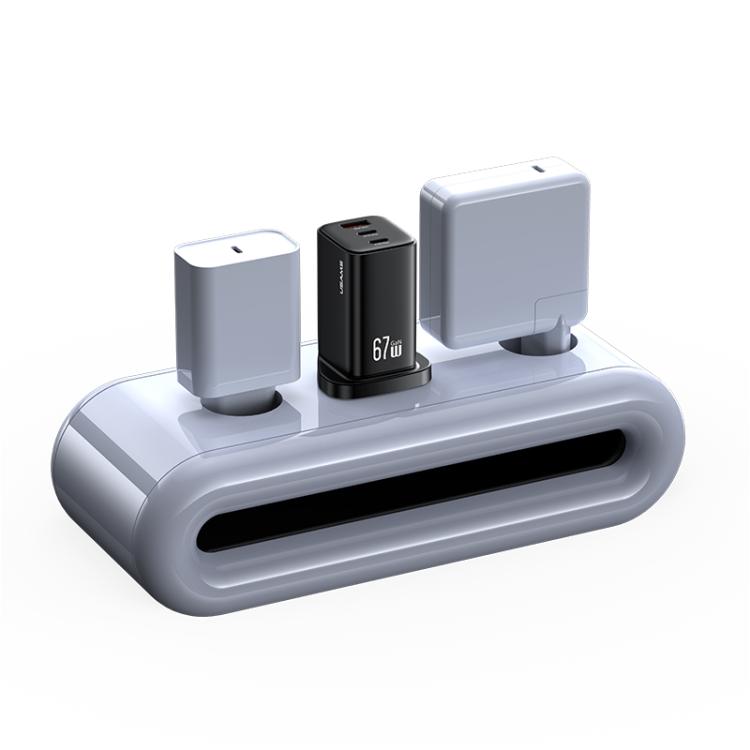 USAMS CC279 67W GaN USB and Dual Type-C Three-Port Fast Charger, UK Plug 4 USAMS CC279 67W GaN USB and Dual Type-C Three-Port Fast Charger, UK Plug - Image 4