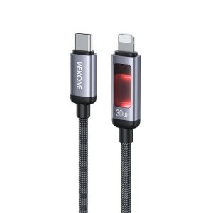 WK WDC-109 30W Intelligent Digital Display Type-C to 8 Pin Fast Charging Data Cable, Length: 1.2m, WDC-109