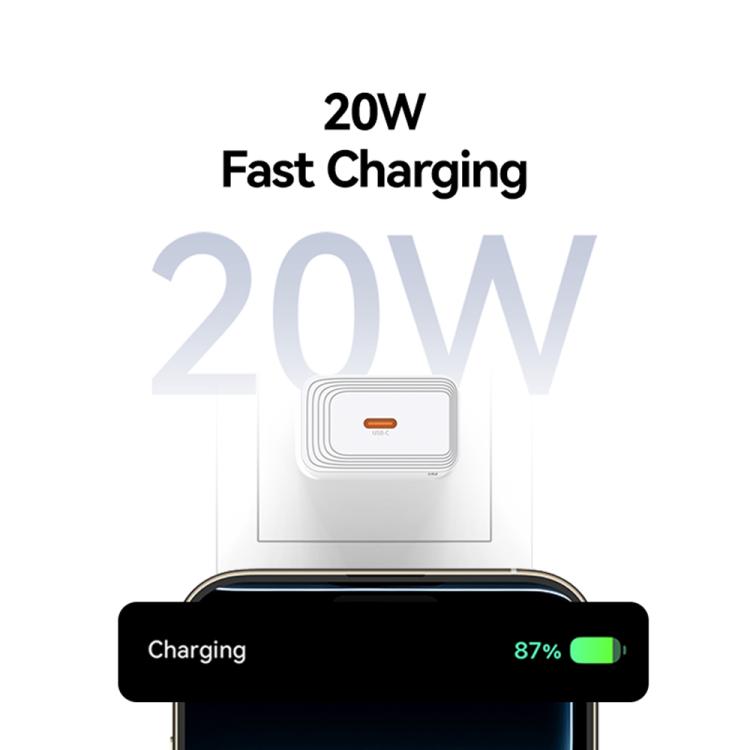 USAMS CC325 T69 PD 20W USB-C / Type-C Single Port Fast Charger, CC325 4 USAMS CC325 T69 PD 20W USB-C / Type-C Single Port Fast Charger, CC325 - Image 4