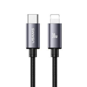 USAMS SJ770 U91 30W Type-C to 8 Pin Aluminum Alloy Fast Charging Data Cable, Length: 1m, SJ770