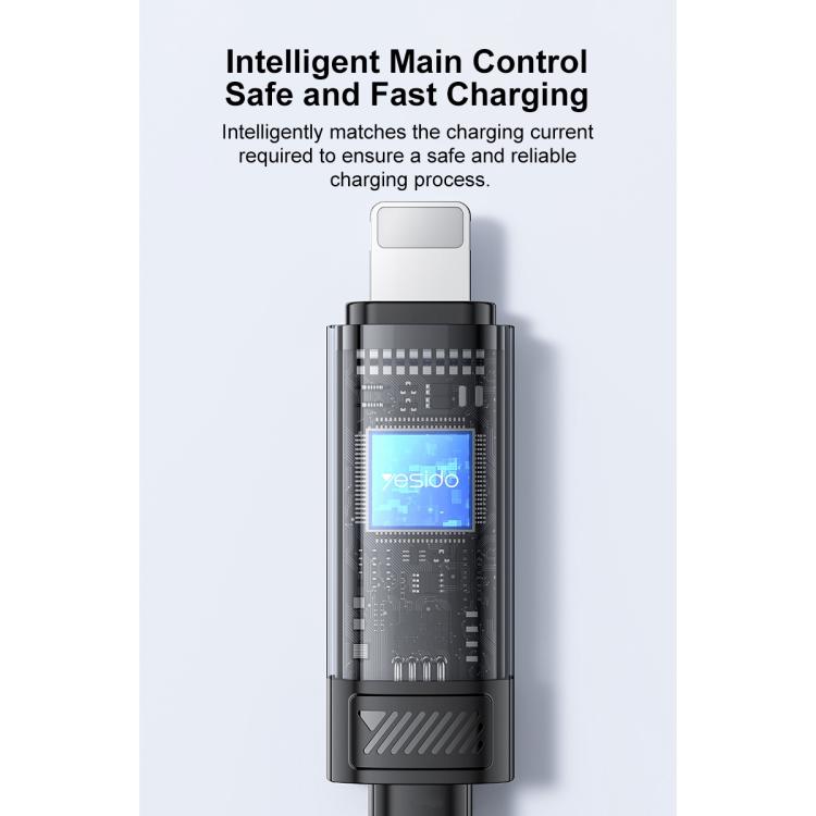 Yesido CA201 27W Type-C to 8 Pin OLED Display Charging Data Cable, Type-C to 8 Pin 7 Yesido CA201 27W Type-C to 8 Pin OLED Display Charging Data Cable, Type-C to 8 Pin - Image 7