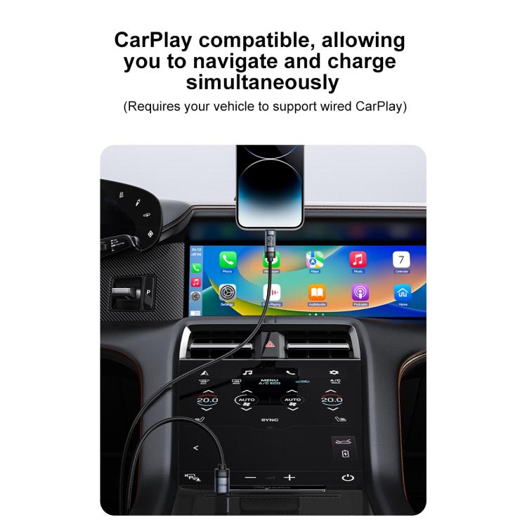 Yesido CA201 27W Type-C to 8 Pin OLED Display Charging Data Cable, Type-C to 8 Pin 8 Yesido CA201 27W Type-C to 8 Pin OLED Display Charging Data Cable, Type-C to 8 Pin - Image 8