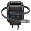 EDA008947301A_3.jpg Havit UC252 65W 3 in 1 GaN Travel Charger with Type-C Retractable Cable, UC25...