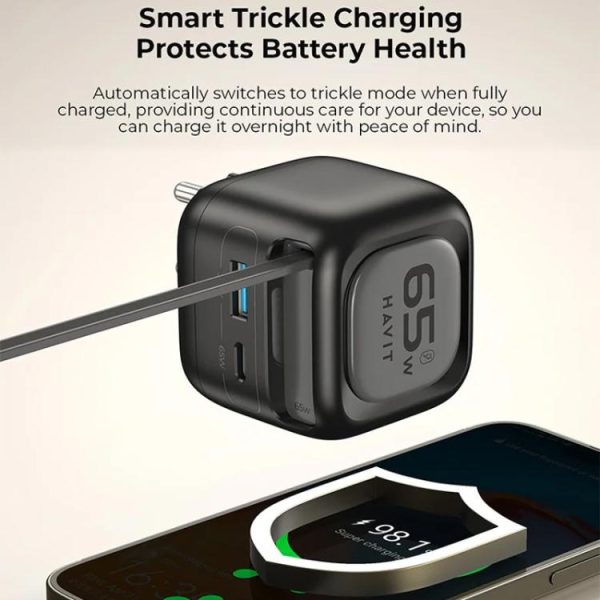 EDA0089473_B9.jpg Havit UC252 65W 3 in 1 GaN Travel Charger with Type-C Retractable Cable, UC25...