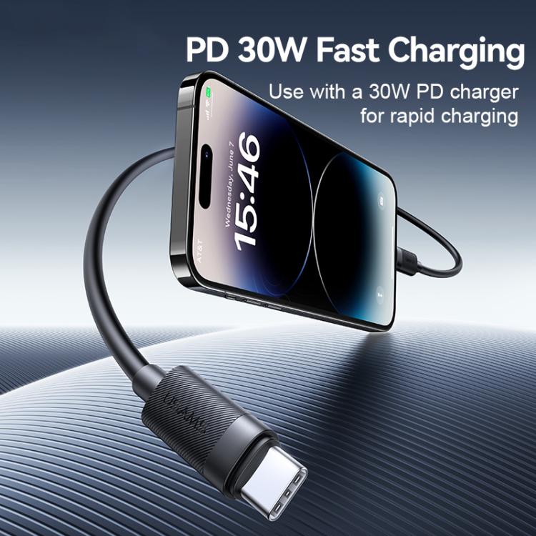 USAMS SJ781 U94 USB-C / Type-C to 8 Pin PD30W Fast Charging Data Cable, 1m 3 USAMS SJ781 U94 USB-C / Type-C to 8 Pin PD30W Fast Charging Data Cable, 1m - Image 3