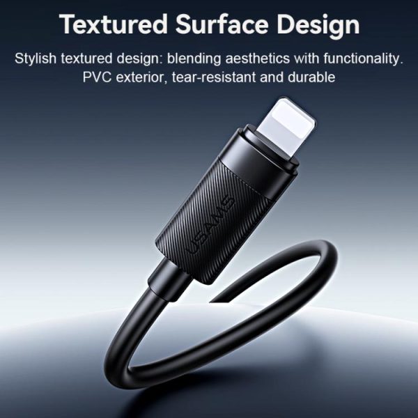EDA008968701A_4.jpg USAMS SJ781 U94 USB-C / Type-C to 8 Pin PD30W Fast Charging Data Cable, 1m
