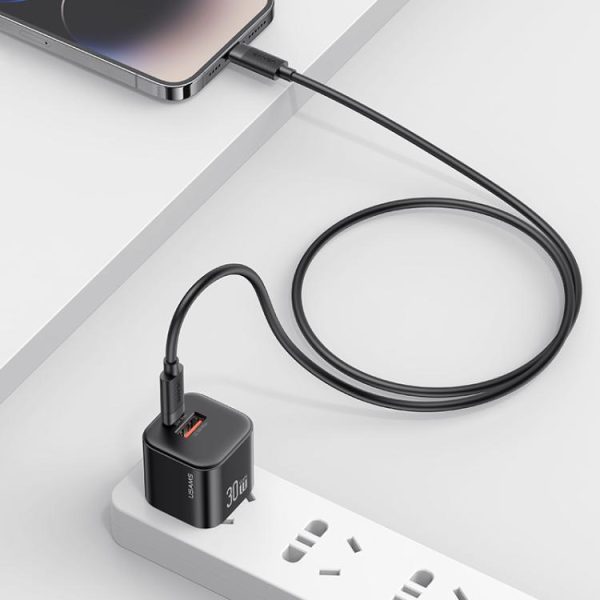 EDA008968701A_8.jpg USAMS SJ781 U94 USB-C / Type-C to 8 Pin PD30W Fast Charging Data Cable, 1m