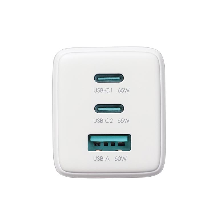 JOYROOM JR-TG10 65W GaN Dual Type-C, USB 3-Port Charger with Type-C to Type-C Cable, EU Plug 4 JOYROOM JR-TG10 65W GaN Dual Type-C, USB 3-Port Charger with Type-C to Type-C Cable, EU Plug - Image 4