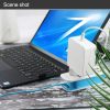 87W USB-C / Type-C Power Adapter Portable Charger with 1.8m Charging Cable, EU Plug
