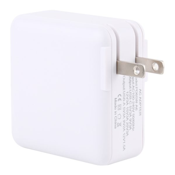 EPS0139W_2.jpg PD65W-A6 PD 65W 90 Degrees Foldable Pin Portable Multi-function USB Quick Charger, US Plug