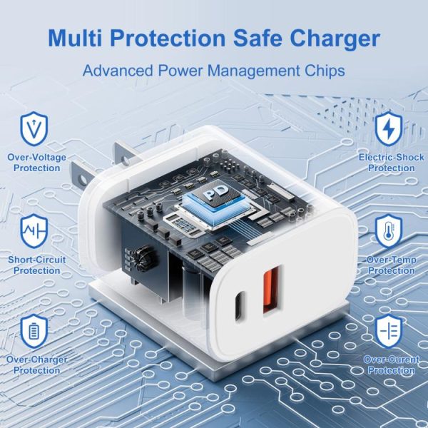 HWL3325_2.jpg HAWEEL 20W Dual-Port Fast Charger Adapter, US Plug
