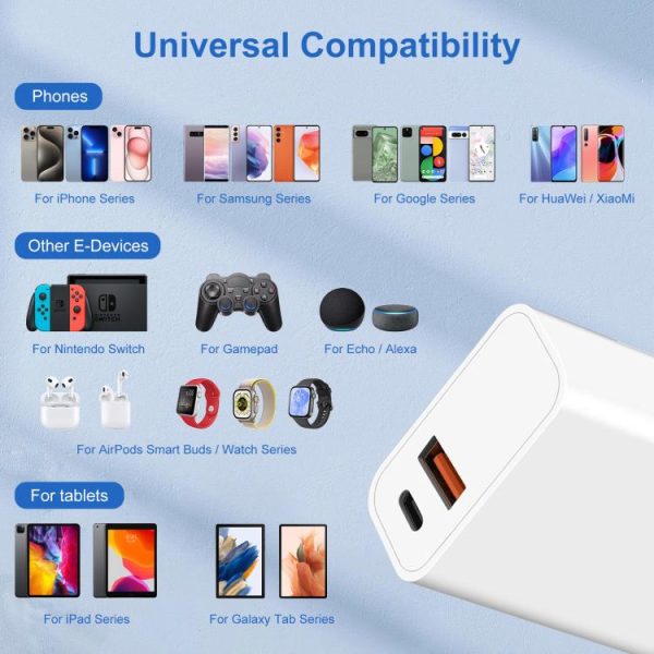 HWL3326_5.jpg HAWEEL 20W Dual-Port Fast Charger Adapter, EU Plug
