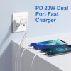 HWL3326_6.jpg HAWEEL 20W Dual-Port Fast Charger Adapter, EU Plug