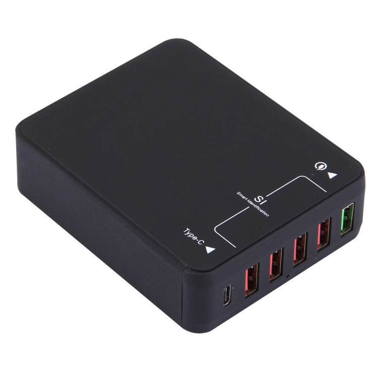 Q8118 1 Quick Charge 3.0 + 4 Smart Identification USB + 1 USB-C / Type-C 3.1 Desktop USB Charger 5 Q8118 1 Quick Charge 3.0 + 4 Smart Identification USB + 1 USB-C / Type-C 3.1 Desktop USB Charger - Image 5
