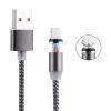 IP6G2696H.jpg 360 Degree Rotation 8 Pin to USB 2.0 Weave Style Magnetic Charging Cable with LED Indicator, Cable Length: 1m