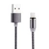 IP6G2696H_1.jpg 360 Degree Rotation 8 Pin to USB 2.0 Weave Style Magnetic Charging Cable with LED Indicator, Cable Length: 1m
