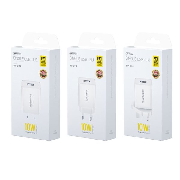 IP8G0026_2.jpg WK WP-U118 10W Single USB Port Travel Charger Power Adapter, US Plug