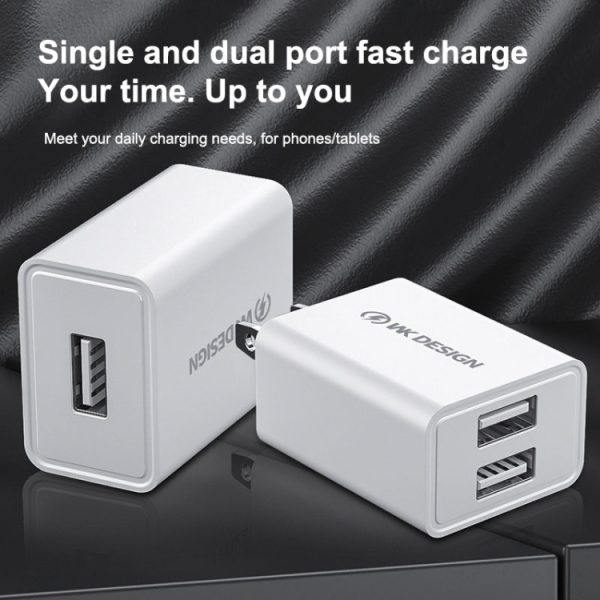 IP8G0026_3.jpg WK WP-U118 10W Single USB Port Travel Charger Power Adapter, US Plug