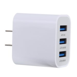 3.1A 3 USB Ports Quick Charger Travel Charger, US Plug, LZ-528 US