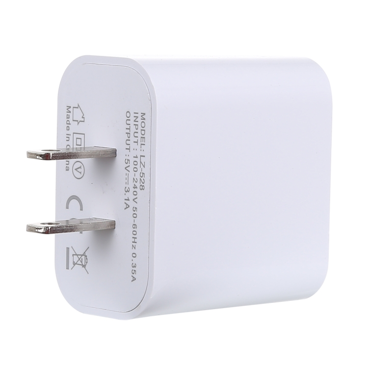 3.1A 3 USB Ports Quick Charger Travel Charger, US Plug, LZ-528 US 3 3.1A 3 USB Ports Quick Charger Travel Charger, US Plug, LZ-528 US - Image 3