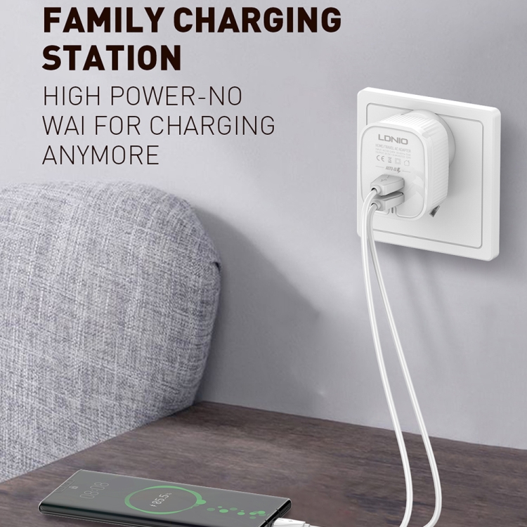 LDNIO A201 2.4A Dual USB Charging Head Travel Direct Charge Mobile Phone Adapter Charger With Micro USB Data Cable, Micro USB 7 LDNIO A201 2.4A Dual USB Charging Head Travel Direct Charge Mobile Phone Adapter Charger With Micro USB Data Cable, Micro USB - Image 7