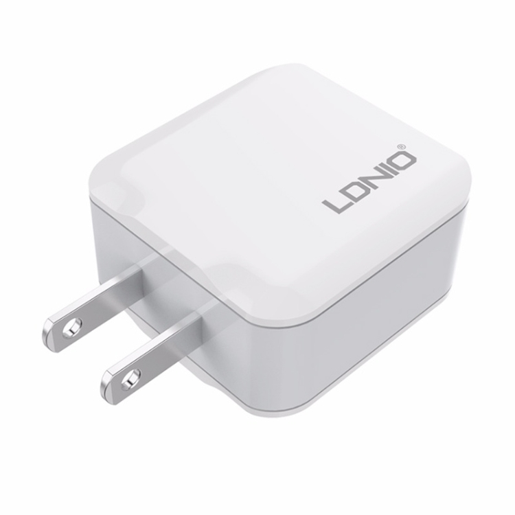 LDNIO A2201 2.4A Dual USB Charging Head Travel Direct Charge Mobile Phone Adapter Charger With 8 Pin Data Cable, 8 Pin 2 LDNIO A2201 2.4A Dual USB Charging Head Travel Direct Charge Mobile Phone Adapter Charger With 8 Pin Data Cable, 8 Pin - Image 2