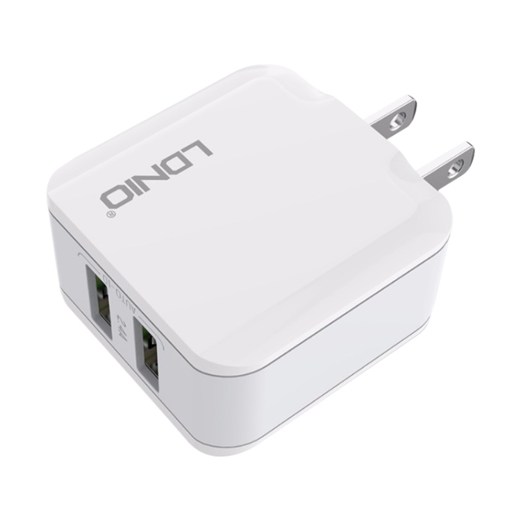 LDNIO A2201 2.4A Dual USB Charging Head Travel Direct Charge Mobile Phone Adapter Charger With 8 Pin Data Cable, 8 Pin 3 LDNIO A2201 2.4A Dual USB Charging Head Travel Direct Charge Mobile Phone Adapter Charger With 8 Pin Data Cable, 8 Pin - Image 3