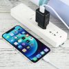 LZ-728 2 in 1 18W QC 3.0 USB Interface Travel Charger + USB to 8 Pin Data Cable Set, EU Plug, Cable Length: 1m, with 8 Pin Cable