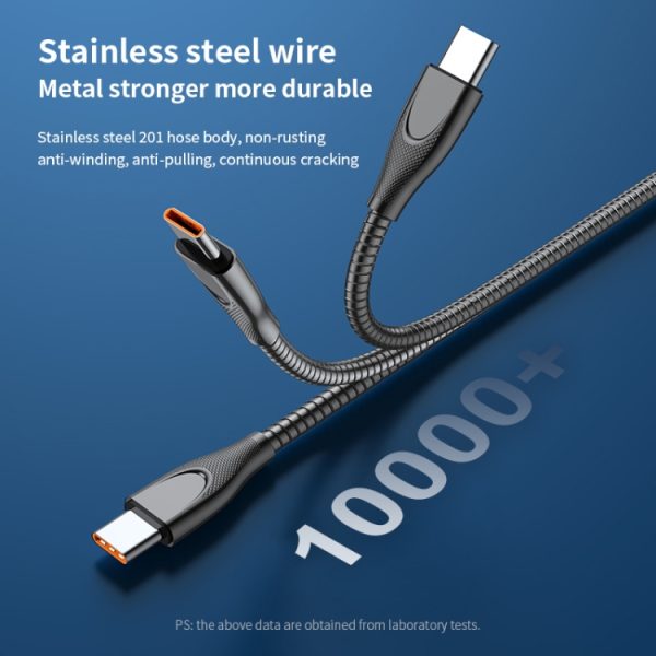 IP8G1080_B4.jpg ADC-009 USB-C / Type-C to 8 Pin Zinc Alloy Hose Fast Charging Data Cable, Cable Length: 1m, USB-C / Type-C to 8 Pin