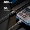 IP8G1080_B5.jpg ADC-009 USB-C / Type-C to 8 Pin Zinc Alloy Hose Fast Charging Data Cable, Cable Length: 1m, USB-C / Type-C to 8 Pin