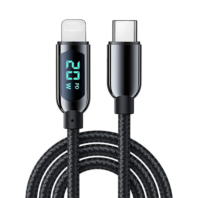 Mutural Li-CC001 1.2m PD20W Digital Display USB-C / Type-C to 8 Pin Charging Data Cable 1 Mutural Li-CC001 1.2m PD20W Digital Display USB-C / Type-C to 8 Pin Charging Data Cable