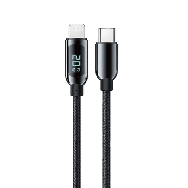 IP8G1355_1.jpg Mutural Li-CC001 1.2m PD20W Digital Display USB-C / Type-C to 8 Pin Charging Data Cable