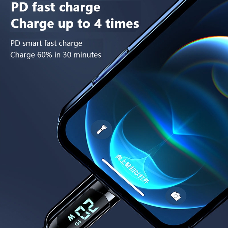 Mutural Li-CC001 1.2m PD20W Digital Display USB-C / Type-C to 8 Pin Charging Data Cable 6 Mutural Li-CC001 1.2m PD20W Digital Display USB-C / Type-C to 8 Pin Charging Data Cable - Image 6