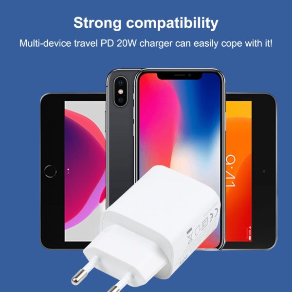 IP8G1922_5.jpg T087 20W USB-C / Type-C + USB Ports Fast Charging Travel Charger, EU Plug