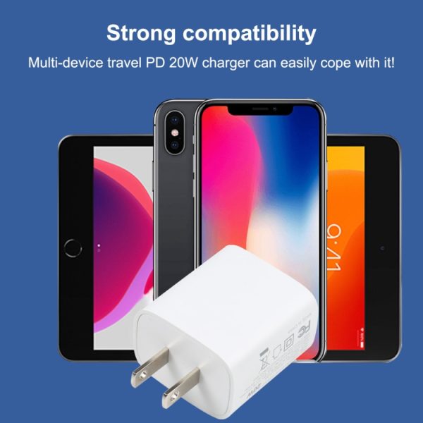 IP8G1923_5.jpg U087 20W USB-C / Type-C + USB Ports Fast Charging Travel Charger, US Plug