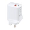 IP8G1924_1.jpg E087 20W USB-C / Type-C + USB Ports Fast Charging Travel Charger, UK Plug