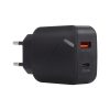 IP8G5890B-1.jpg LZ-819A+C QC3.0 USB + PD 18W USB-C / Type-C Interfaces Travel Charger with Indicator Light, EU Plug, EU Plug