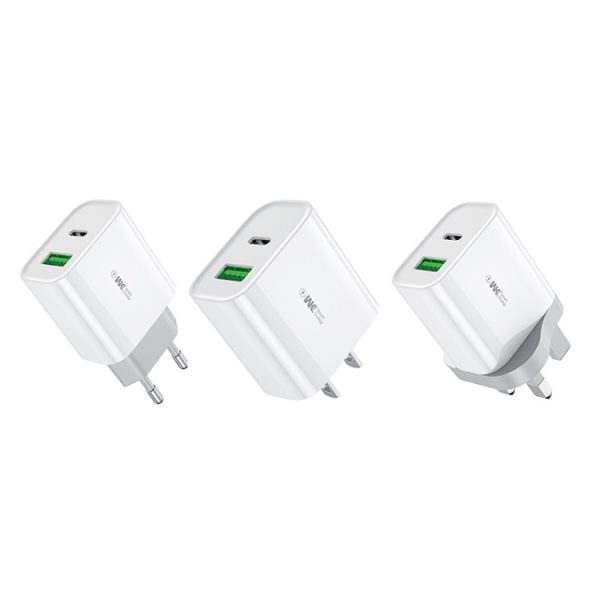 IP8G7355UK_1.jpg WK WP-U53 QC3.0 Charger 20W USB Type-C Maxspeed PD Fast Charger