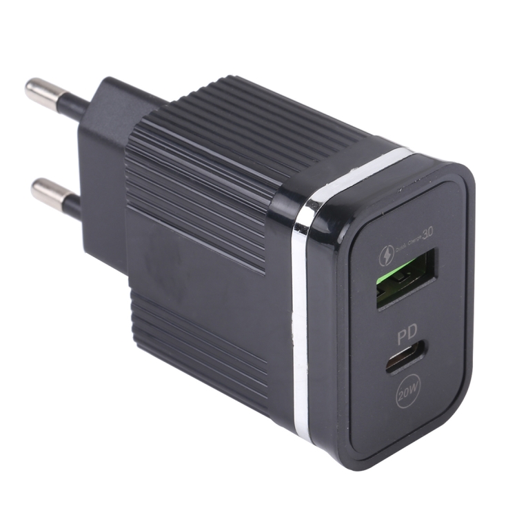 46-A2C2 20W PD + QC3.0 USB Multifunction Fast Charger,EU Plug, EU Plug 3 46-A2C2 20W PD + QC3.0 USB Multifunction Fast Charger,EU Plug, EU Plug - Image 3